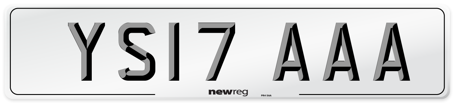 YS17 AAA Number Plate from New Reg
